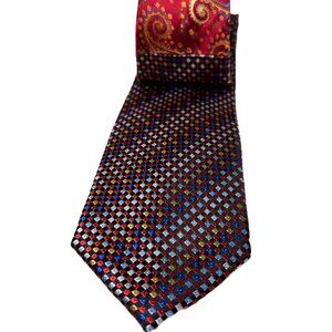 Hi-Density by Steven Land Dual-Pattern Men's Silk Tie – Geometric Meets Paisley